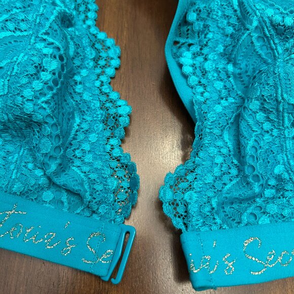 Victoria’s Secret Bralette Women’s Size XL Blue Wireless Front Closure - Picture 16 of 16